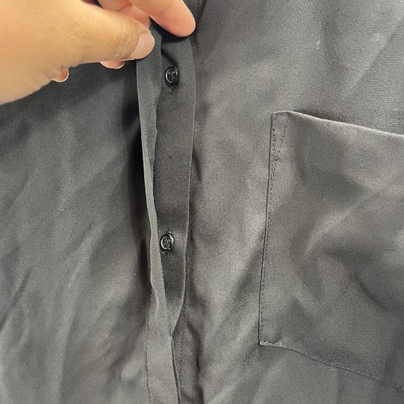 Mossimo Women's Shirt Size L Color Black Casual Button Up - Picture 7 of 14